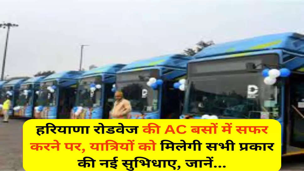 हरियाणा रोडवेज की  AC बसों में सफर करने पर, यात्रियों को मिलेगी सभी प्रकार की नई सुभिधाए, जानें...