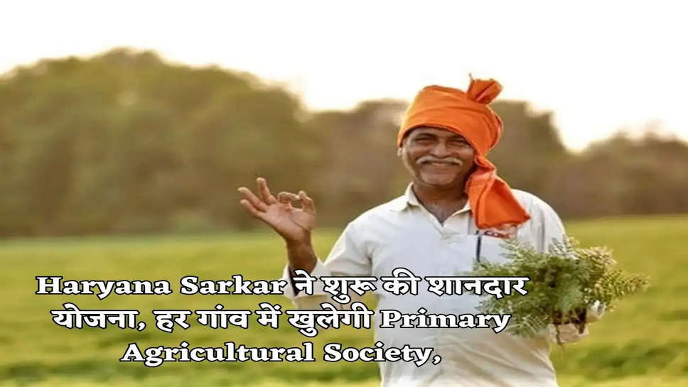 Haryana Sarkar ने शुरू की शानदार योजना, हर गांव में खुलेगी Primary Agricultural Society,